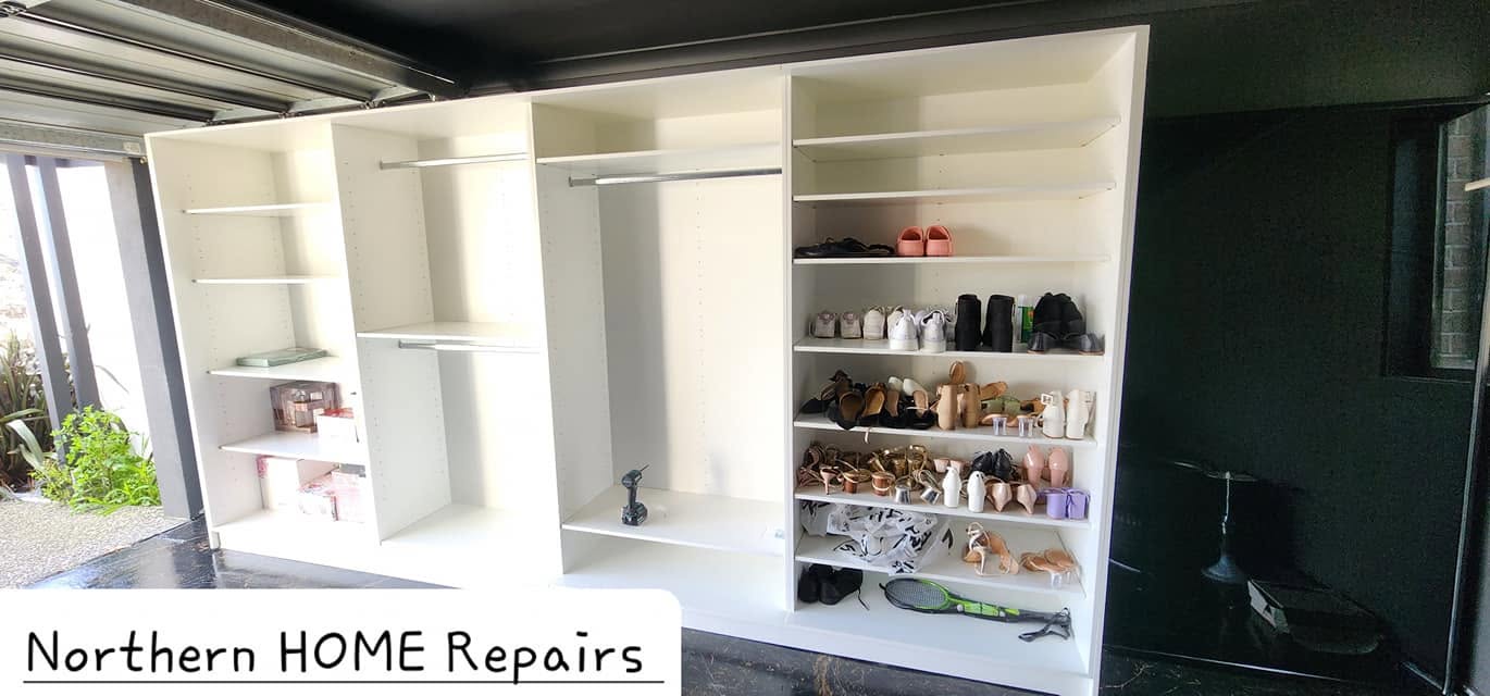 Built-in wardrobe shelving